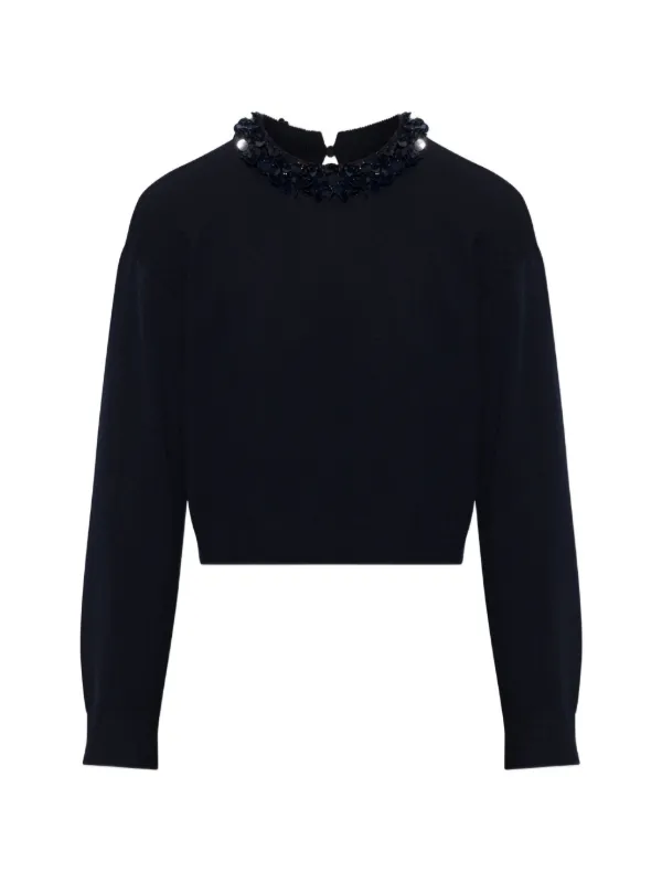 Ulla Johnson Sequin-embellished Amelia Sweater in Blue