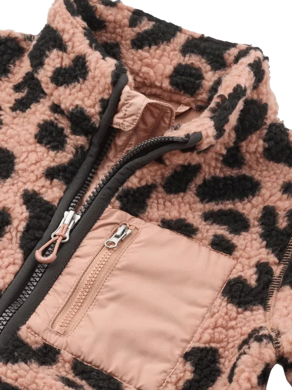 Liewood Nolan fleece jack met luipaardprint Roze