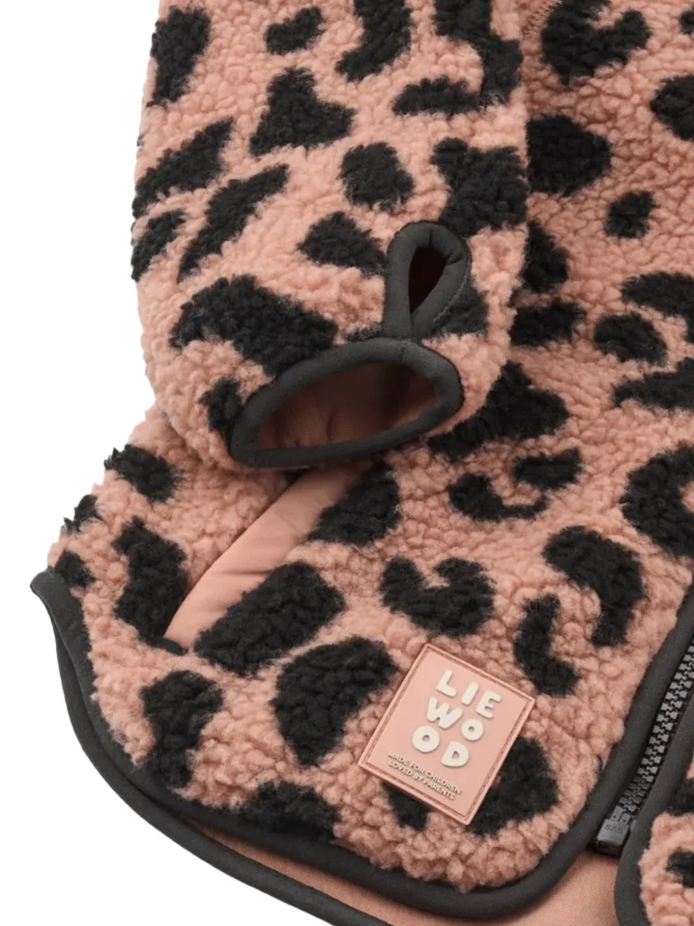Liewood Nolan fleece jack met luipaardprint Roze