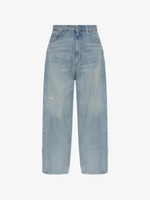 MM6 Maison Margiela distressed faded jeans