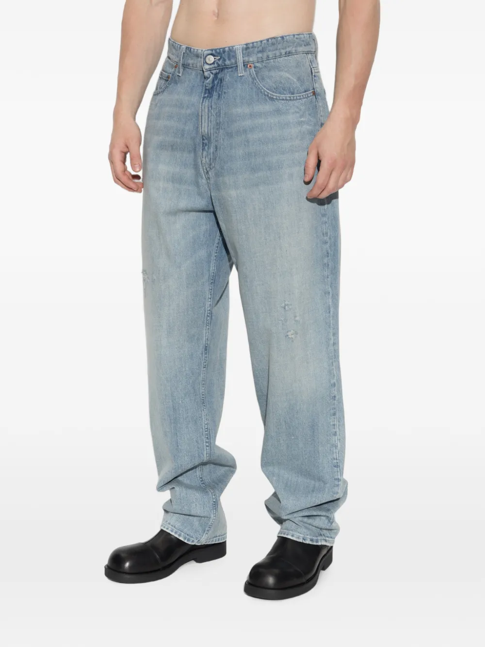 MM6 Maison Margiela Gerafelde jeans met vervaagd effect Blauw