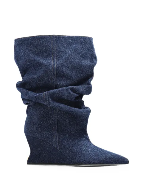 Balmain slouchy wedge ankle boots