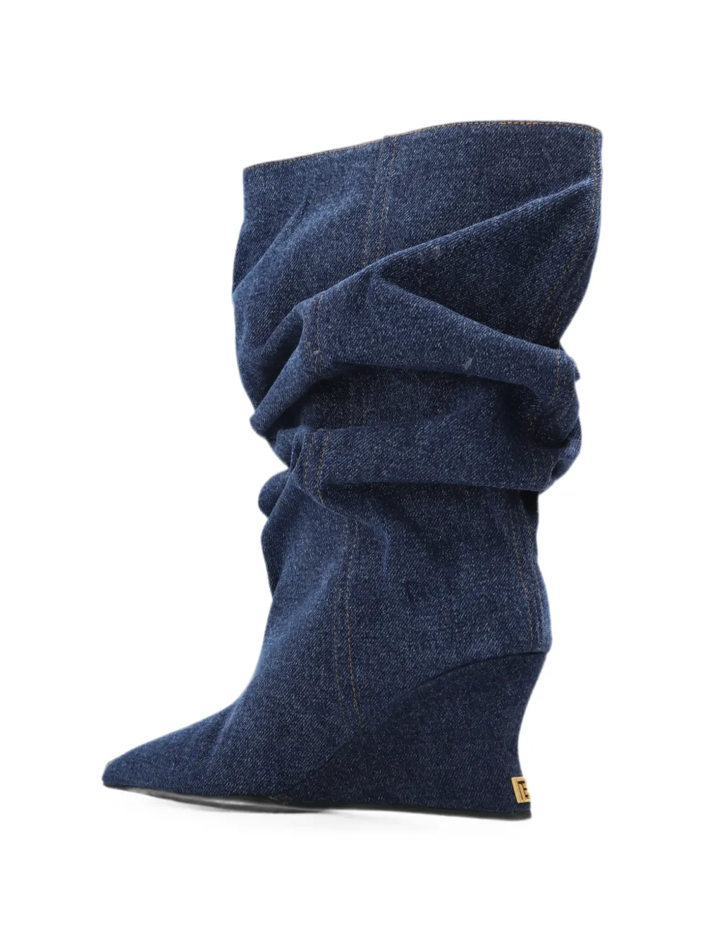 Balmain slouchy wedge ankle boots Blauw