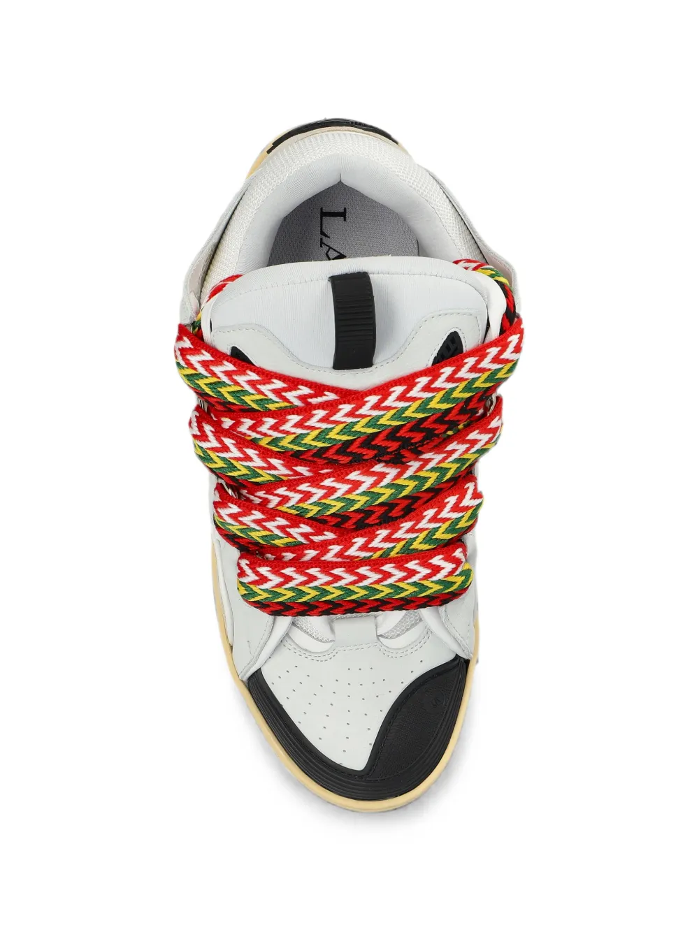 Lanvin Curb panelled sneakers Wit