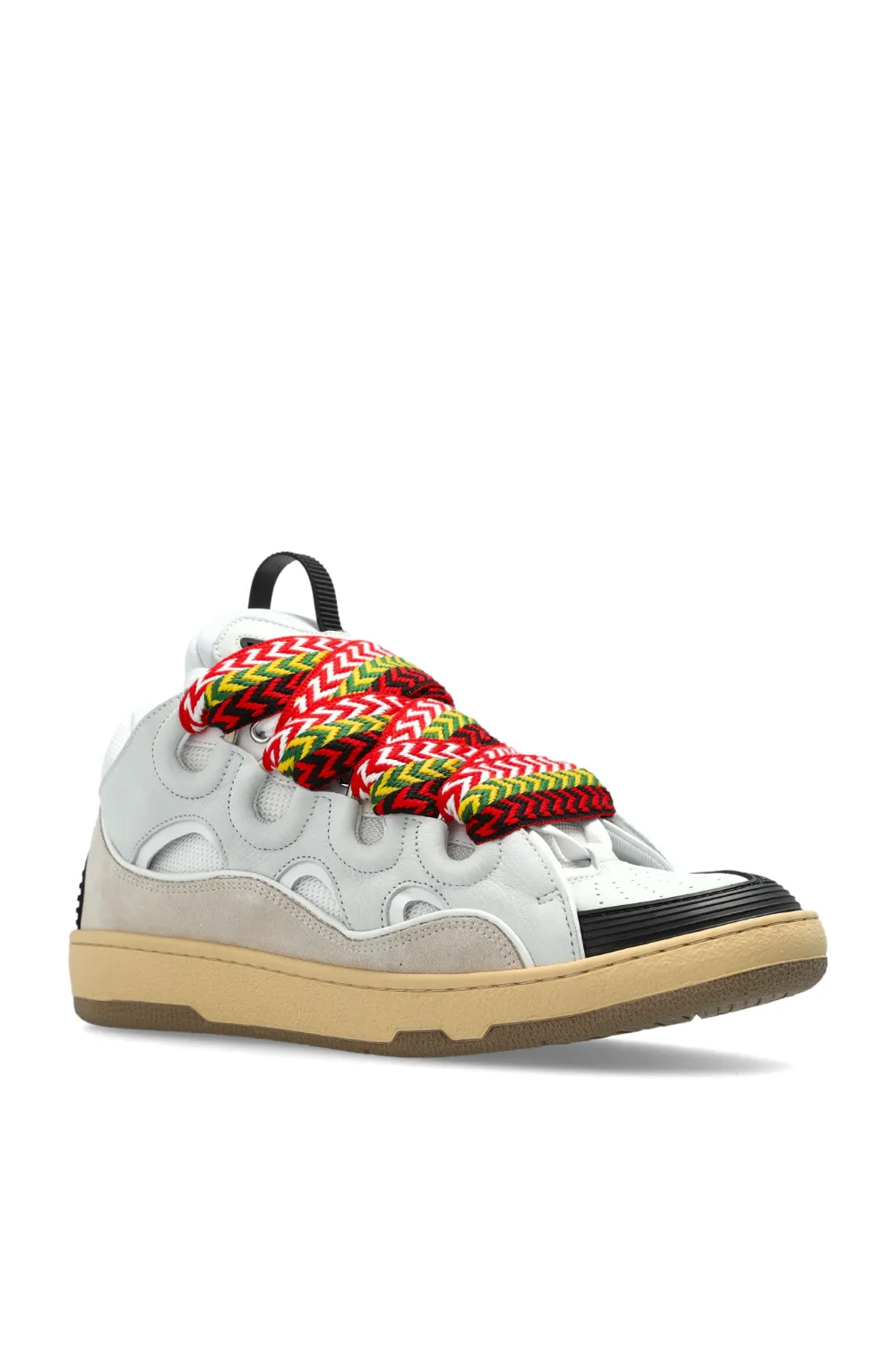 Lanvin Curb panelled sneakers Wit
