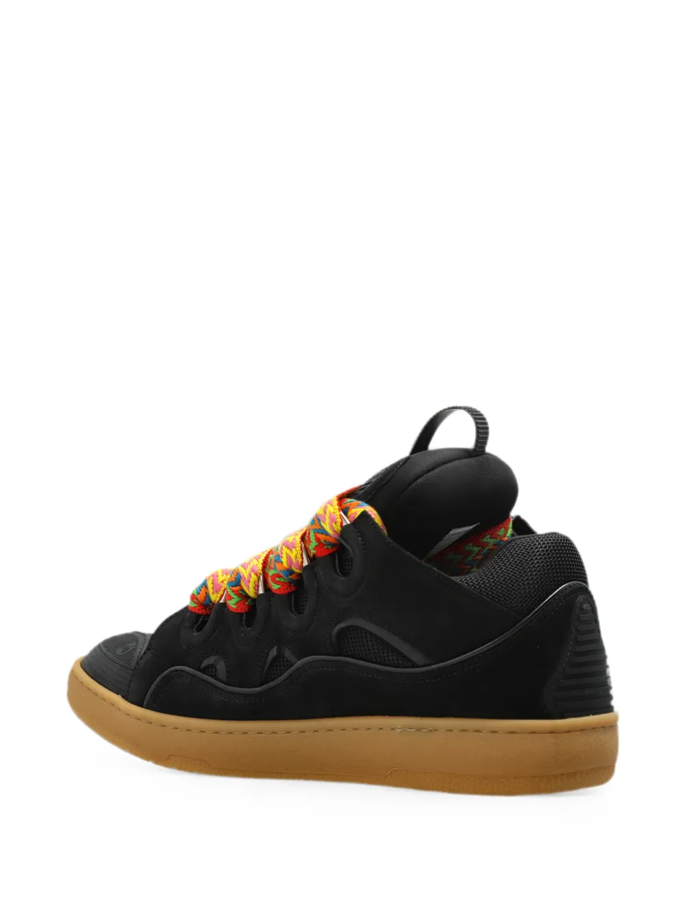 Lanvin Curb oversized-lace sneakers Zwart