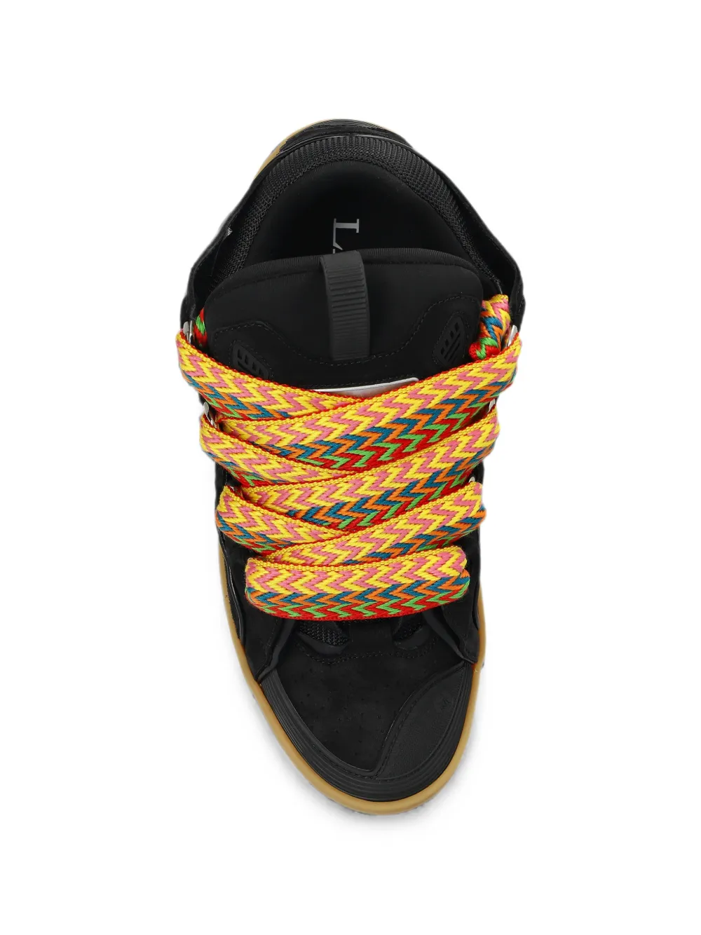 Lanvin Curb oversized-lace sneakers Zwart