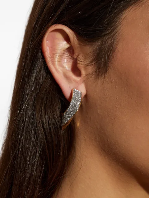 Lanvin crystal-embellished hoop earrings