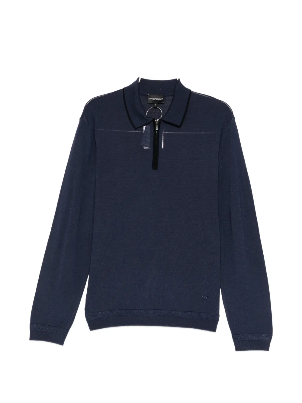 Emporio Armani logo-patch polo shirt - Blu
