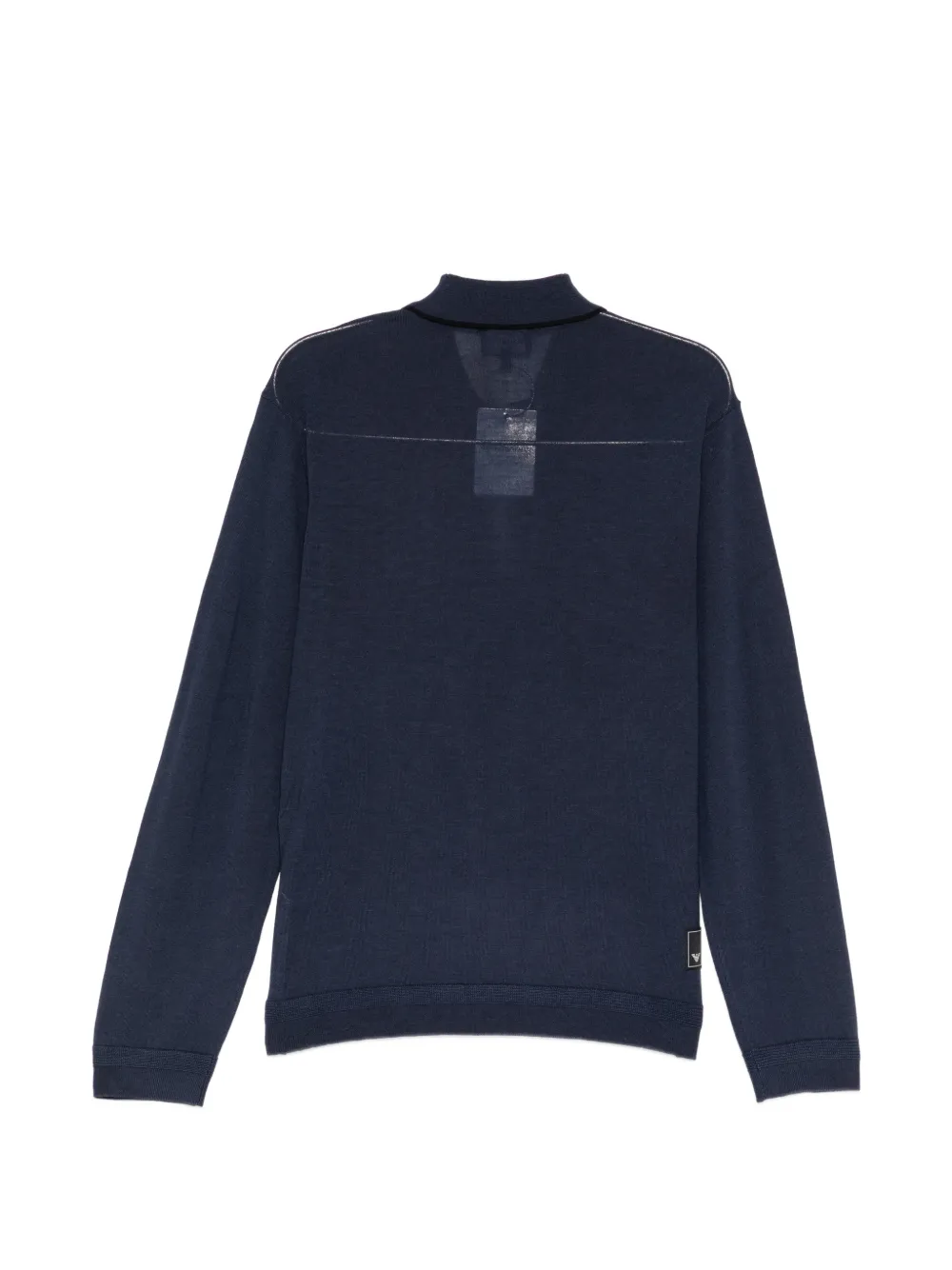 Emporio Armani Poloshirt met halve rits Blauw