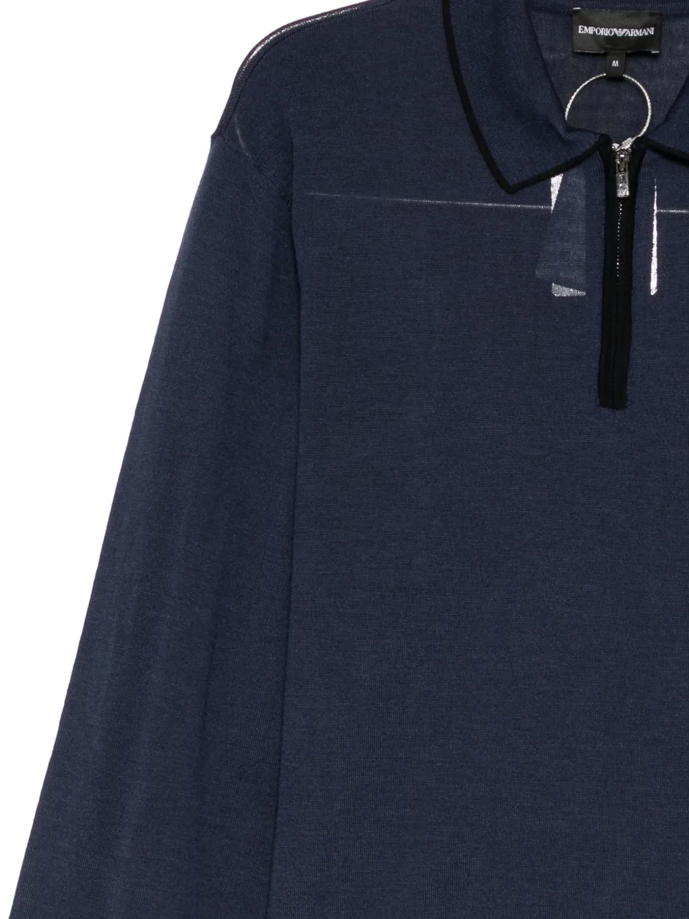 Emporio Armani Poloshirt met halve rits Blauw