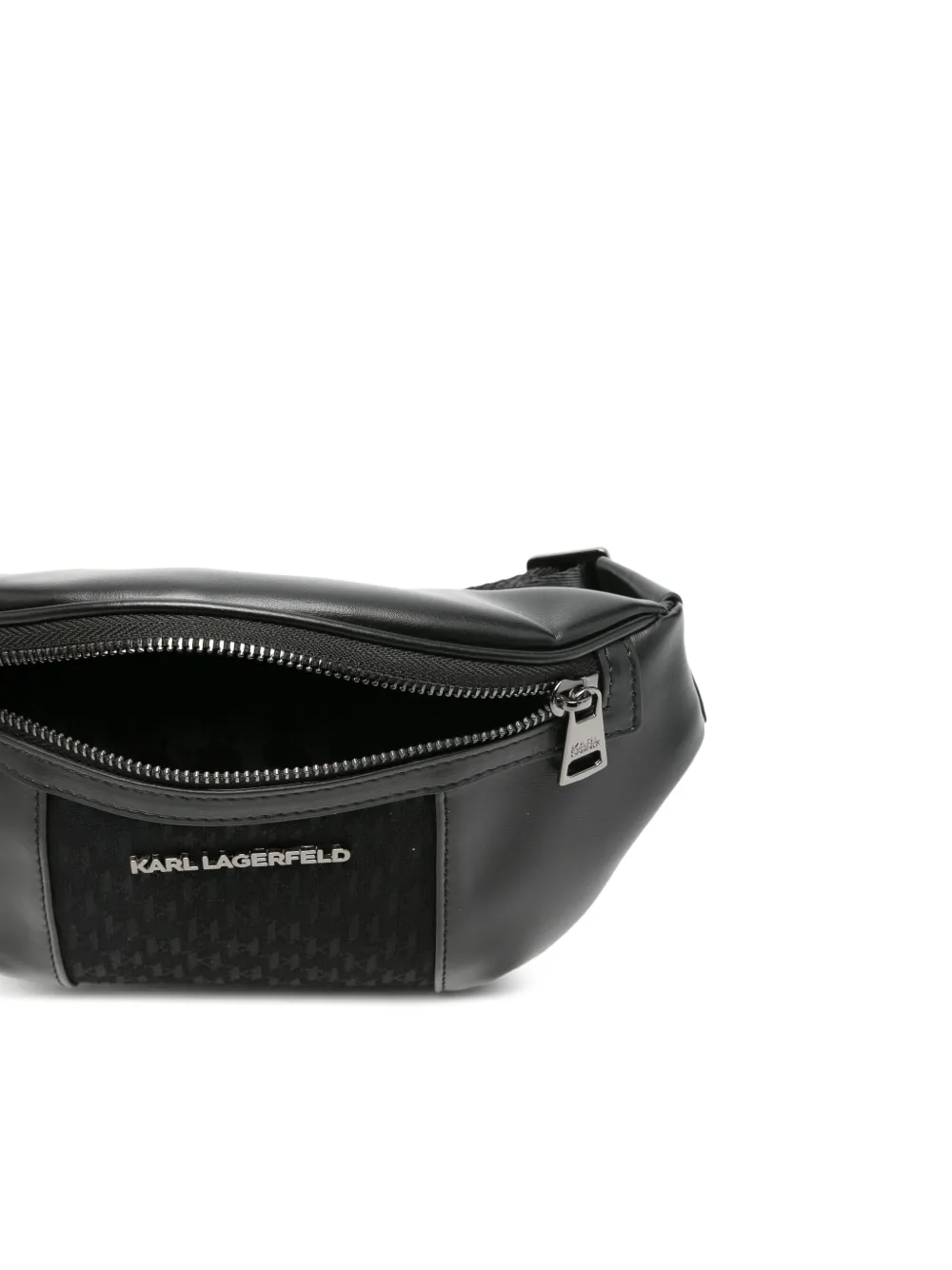 Karl Lagerfeld Heuptas met monogram-patroon en logoplakkaat Zwart