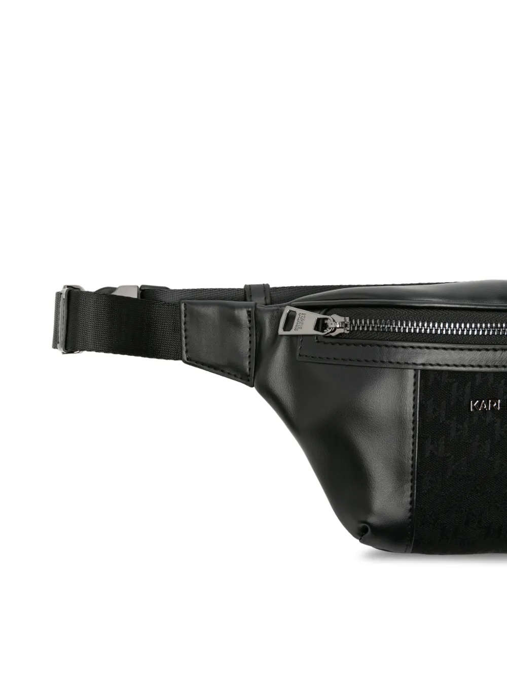 Karl Lagerfeld Heuptas met monogram-patroon en logoplakkaat Zwart