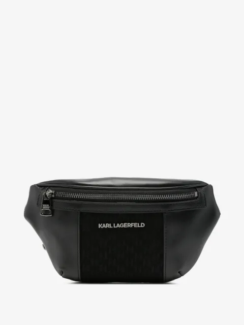 Karl Lagerfeld logo-plaque monogram-pattern belt bag