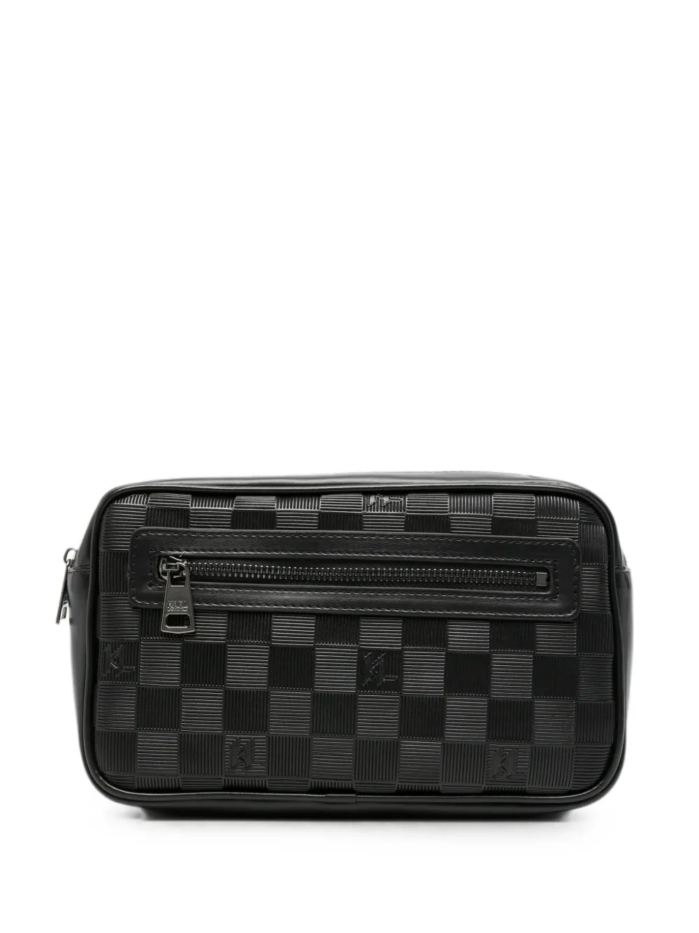 Karl Lagerfeld Bumbag check-patterned logo-embossed belt bag - Schwarz