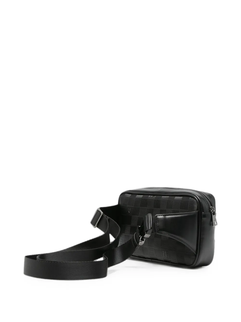 Karl Lagerfeld Bumbag geruite heuptas met logo-reliëf Zwart