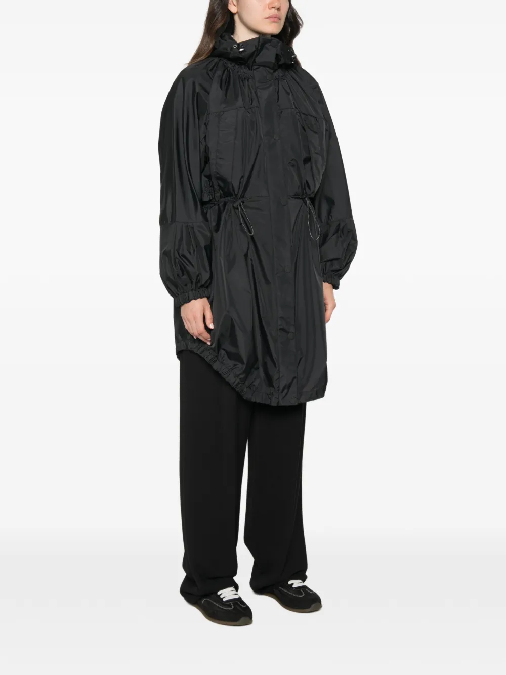 Moncler Jack met capuchon en trekkoord Zwart