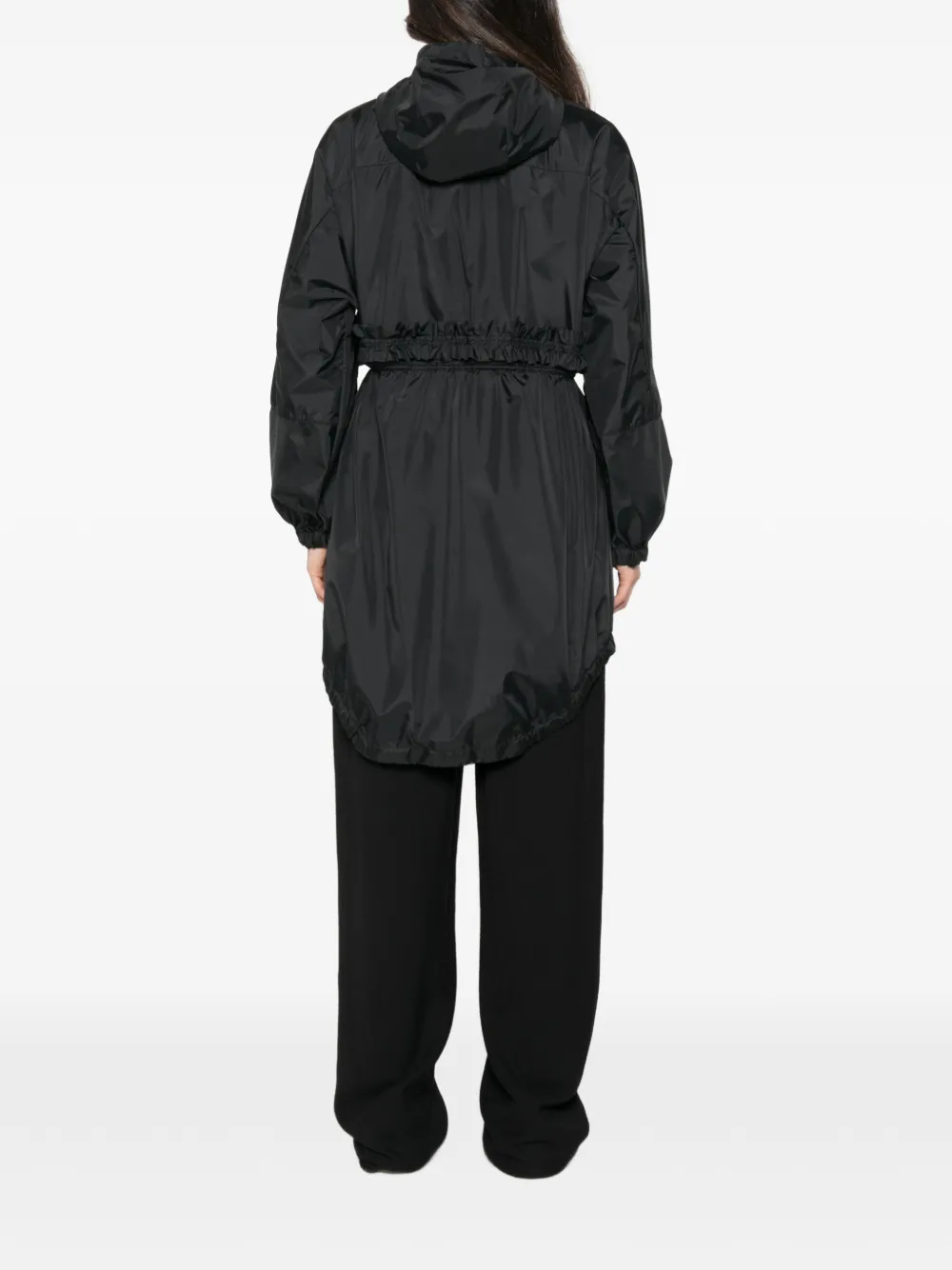 Moncler Jack met capuchon en trekkoord Zwart