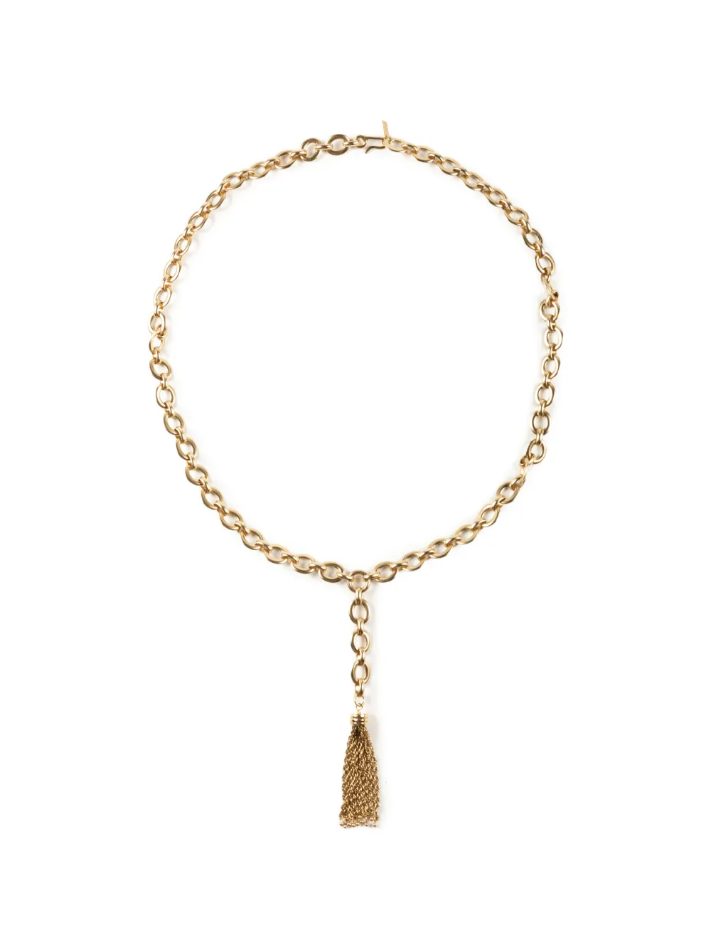 Chloé tassel-pendant cable-link necklace - Oro