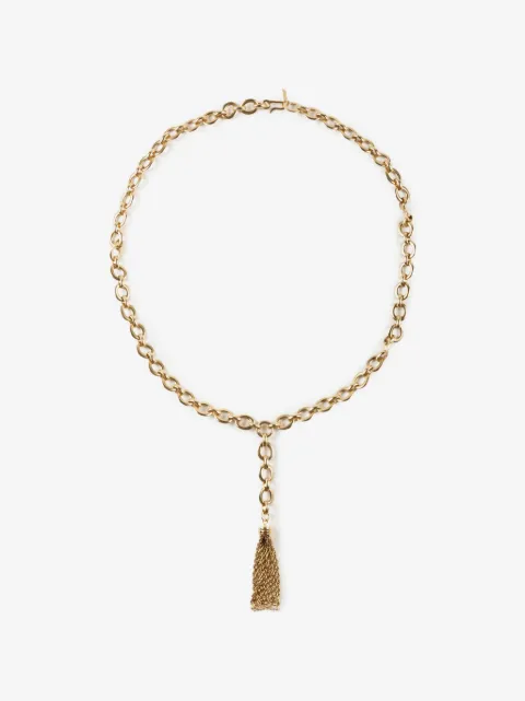 Chloé tassel-pendant cable-link necklace