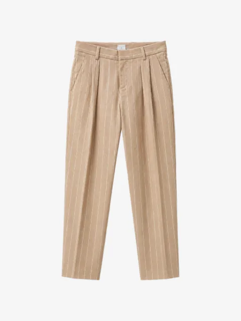 Eleventy Kids pantalon court à fines rayures
