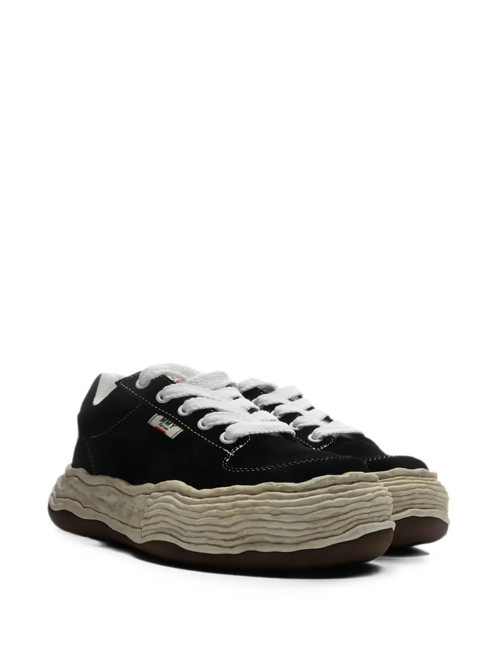 Maison MIHARA YASUHIRO Oliver OG distressed sole suede low-top sneakers Zwart