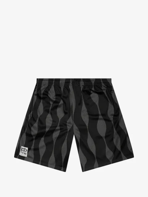 BY PARRA Waved mesh shorts