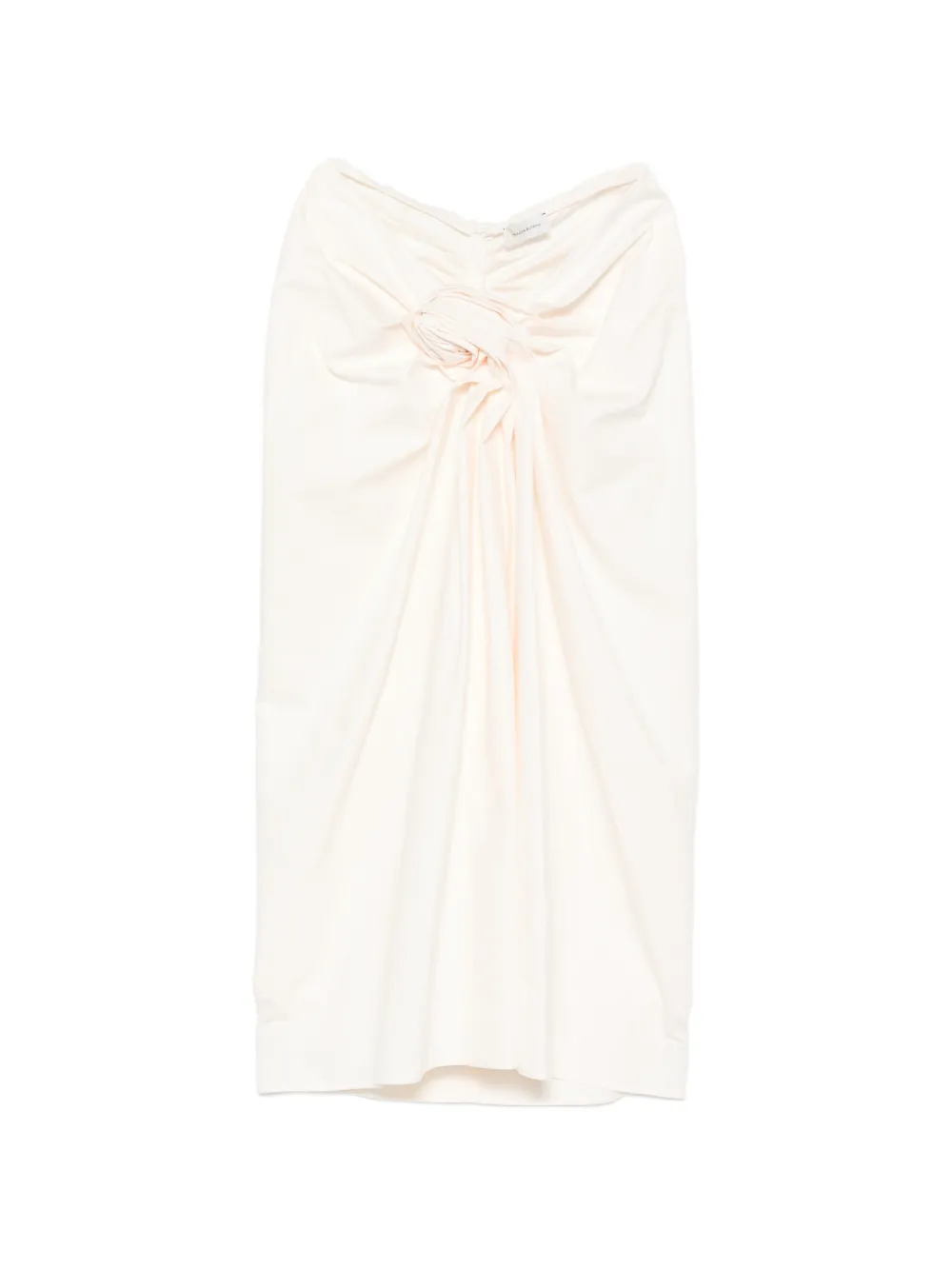 Magda Butrym knot-detail ruched midi skirt - Toni neutri