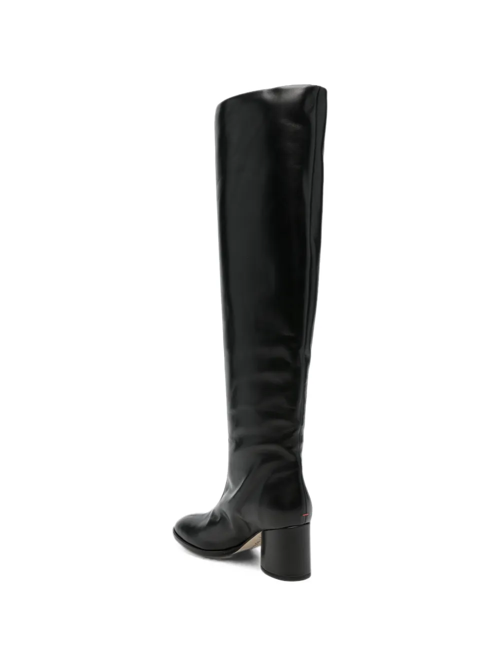 Aeyde block-heel knee-high boots Zwart