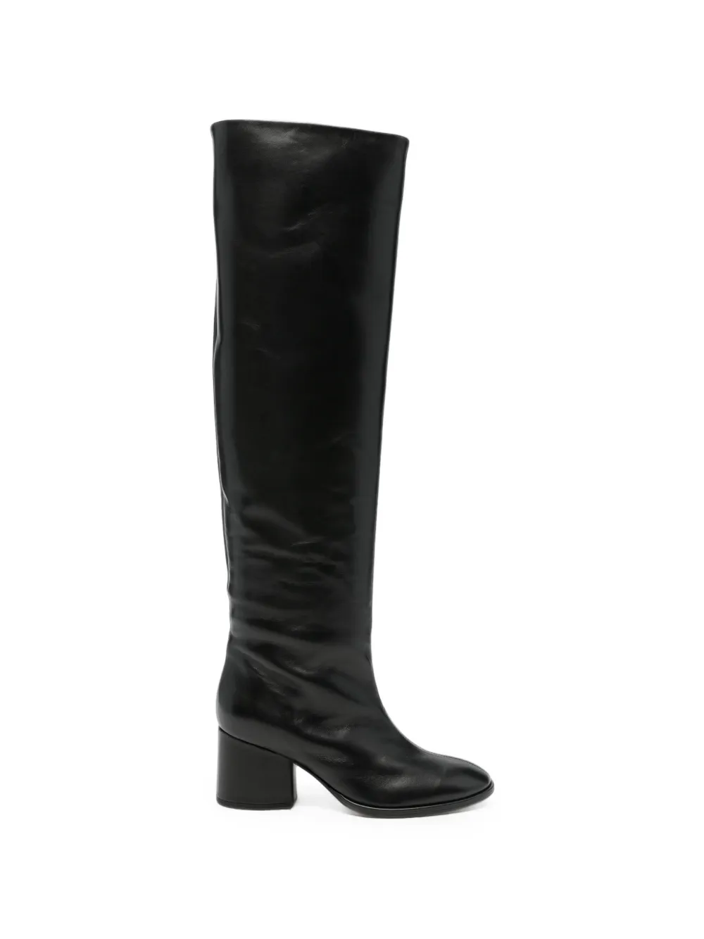 Aeyde block-heel knee-high boots Zwart