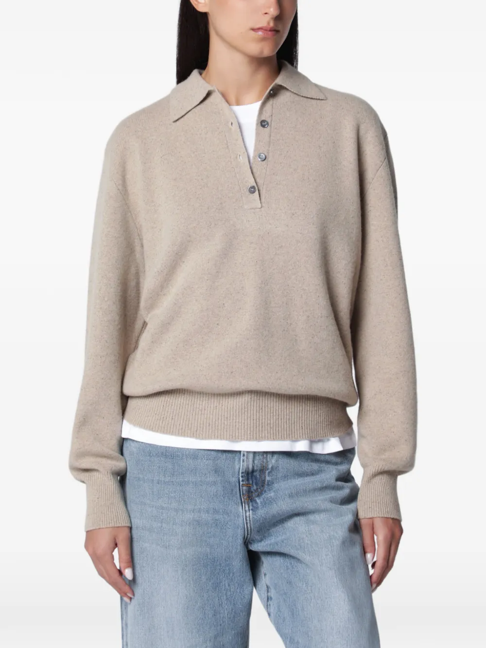 Róhe button-down polo shirt - Toni neutri
