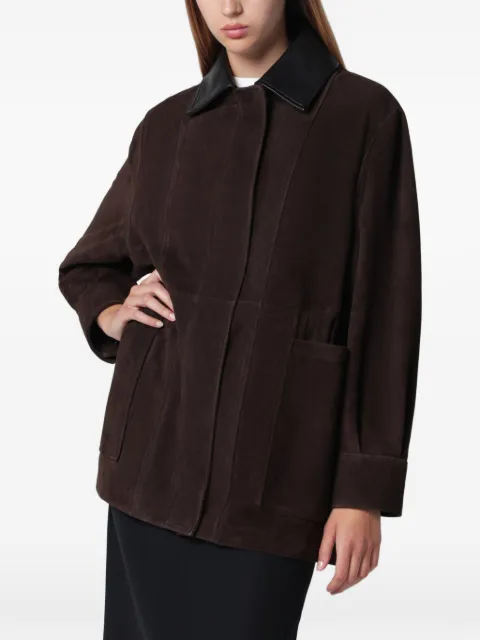 Nour Hammour Grange long-sleeve suede jacket