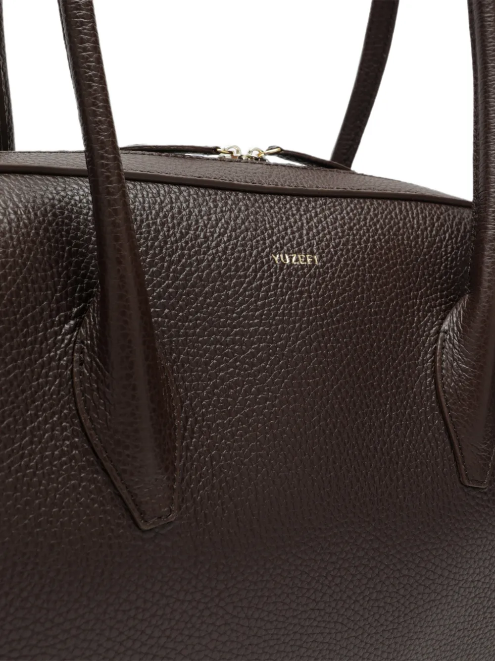 Yuzefi Brioche leren shopper Bruin