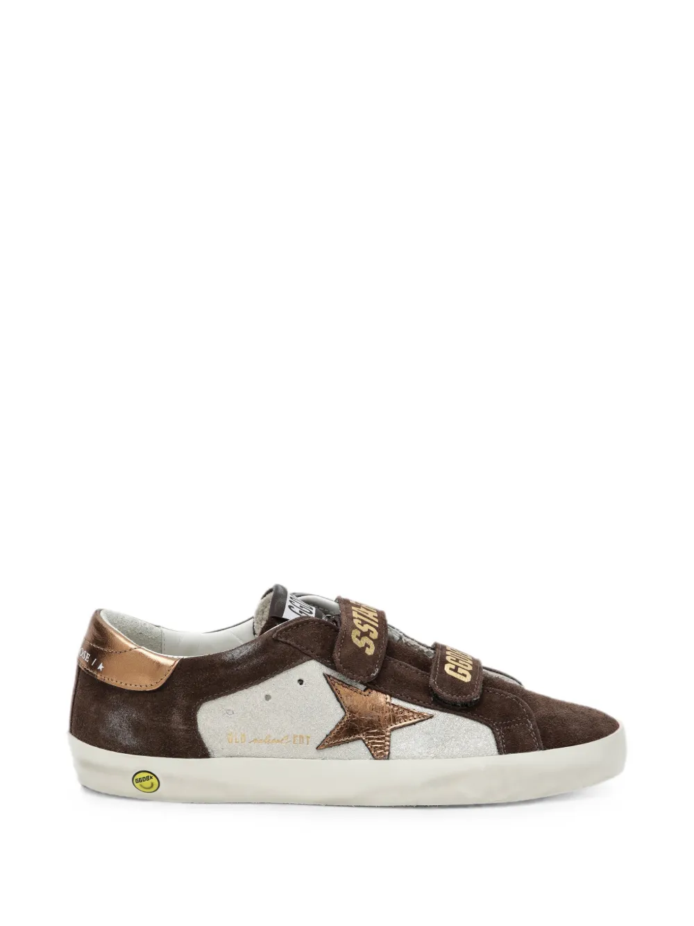 Golden Goose Kids Sneakers Old School con applicazione - Marrone