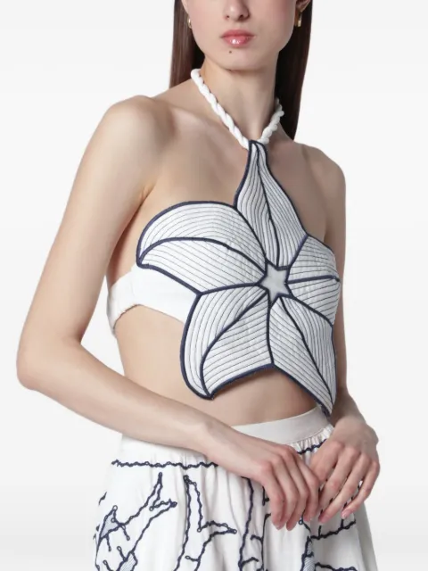 FARM Rio star-shaped halterneck top