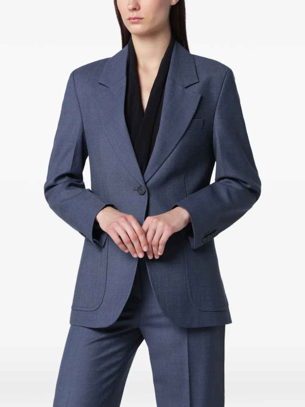 Victoria Beckham Einreihige Katherine Jacke - Blau