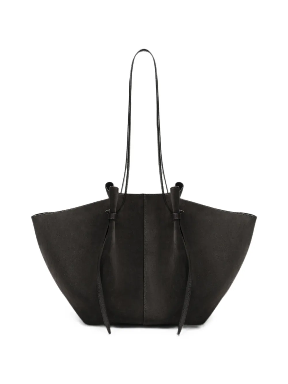 Yuzefi Mochi leren shopper Zwart