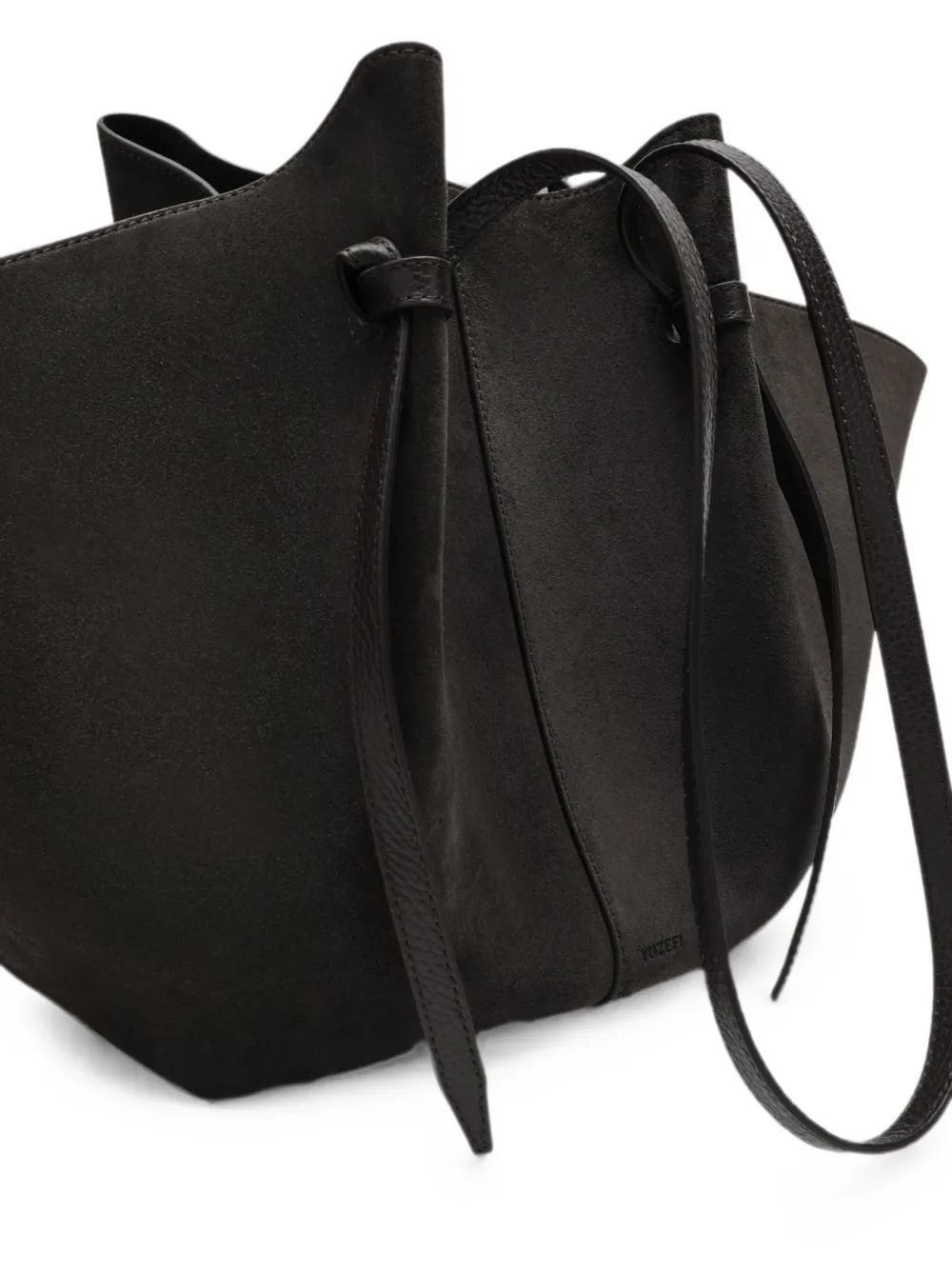 Yuzefi Mochi leren shopper Zwart