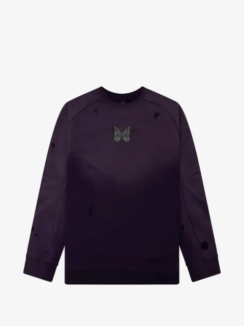 Needles Deconstructed butterfly-print sweatshirt