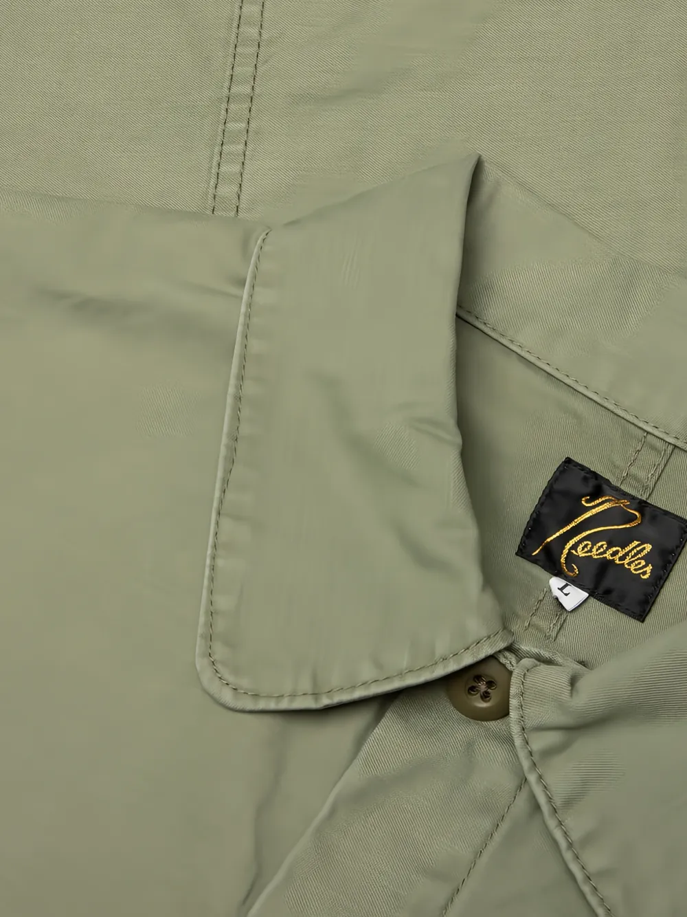 Needles Reversed Sateen jack met geborduurde vlinder Groen