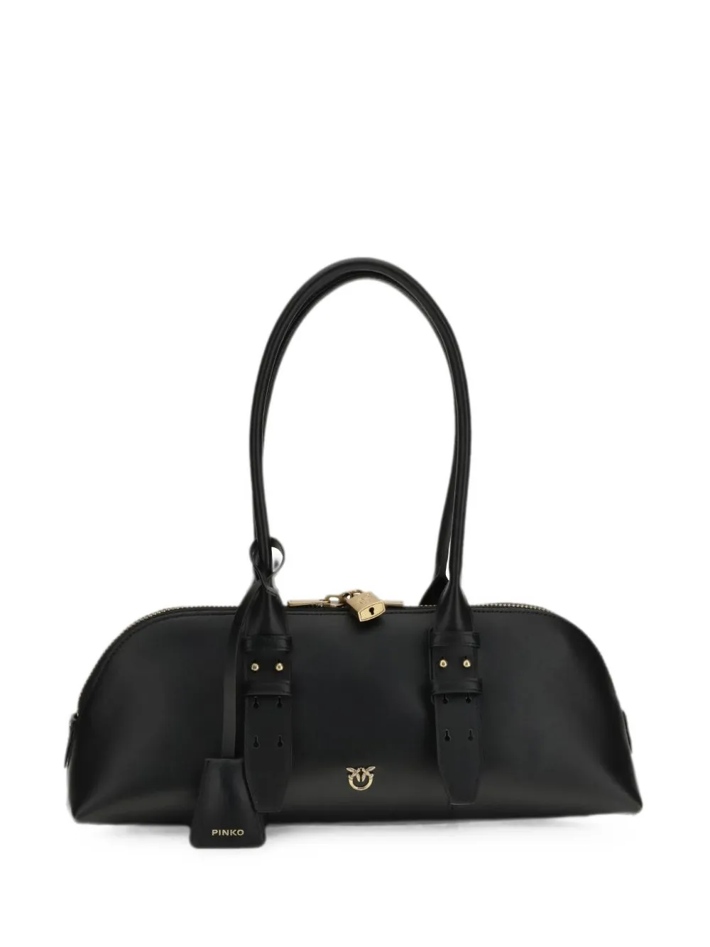 PINKO large Escape logo-plaque shoulder bag - Nero