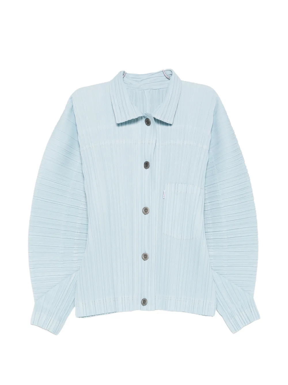 Pleats Please Issey Miyake pleated shirt - Blue