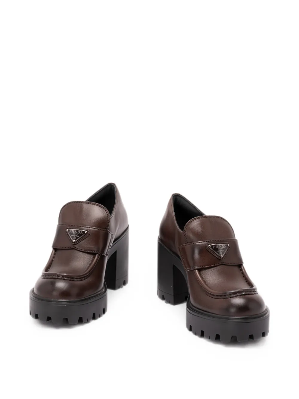 Prada logo-plaque chunky loafers Bruin
