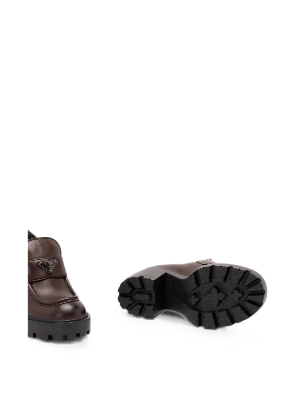 Prada logo-plaque chunky loafers Bruin