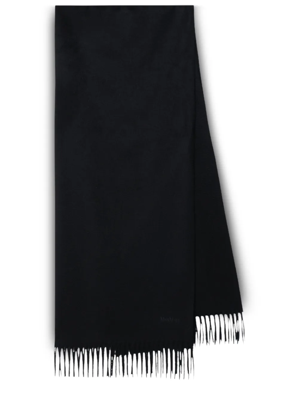 Max Mara fringed-trim logo-embroidered scarf