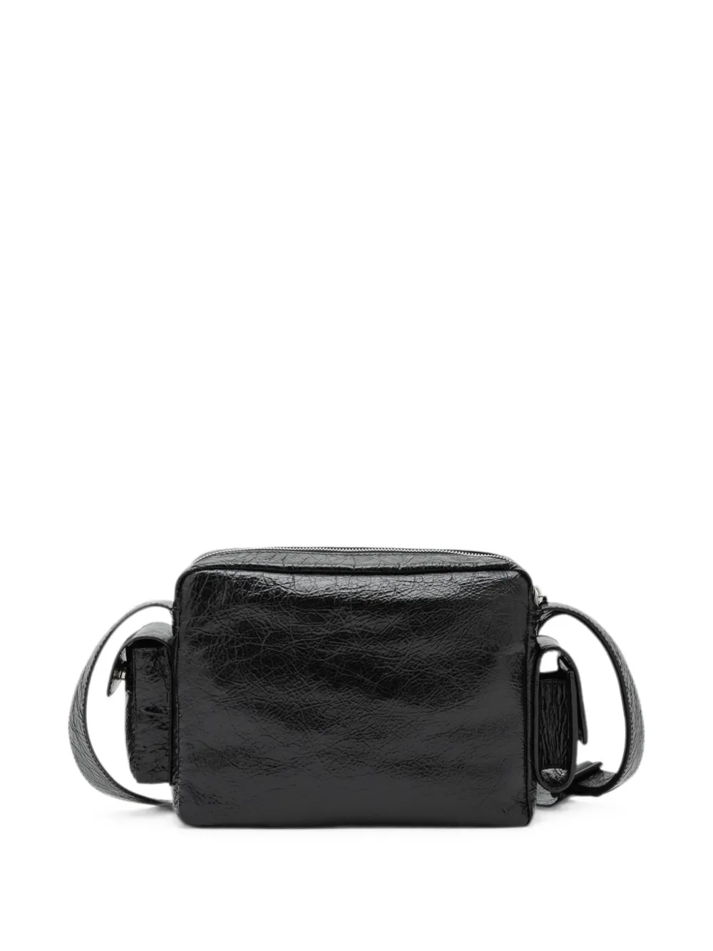 Balenciaga Superbusy leren messengertas met gekreukt effect Zwart