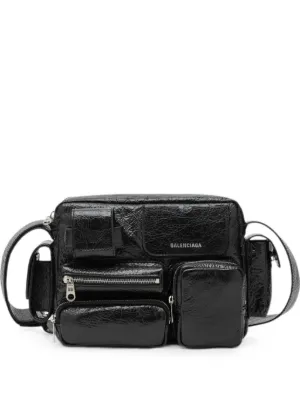 Burberry Shield Zipped Crossbody Bag | Black | FARFETCH