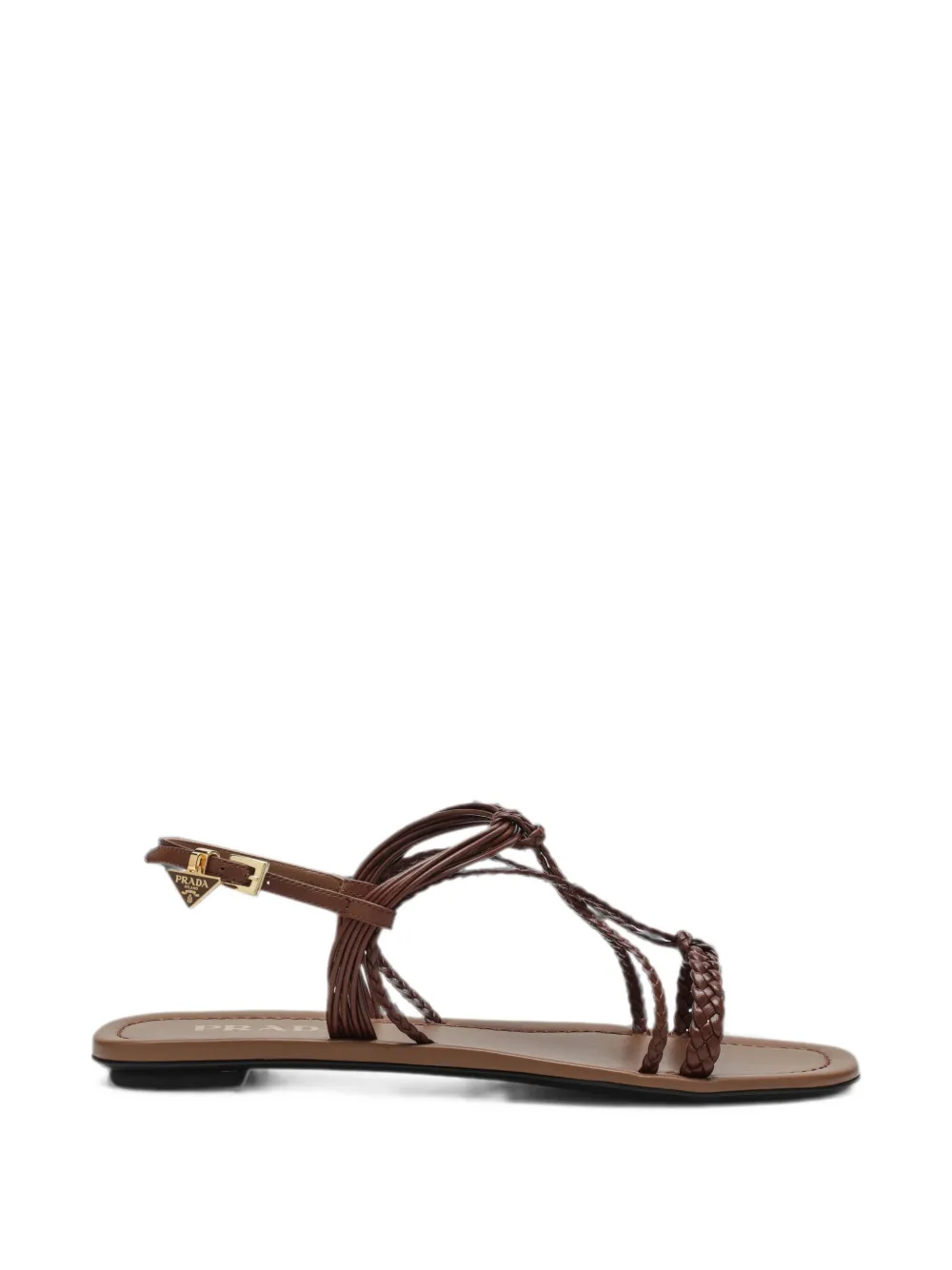 Prada Sandali intrecciati - Marrone