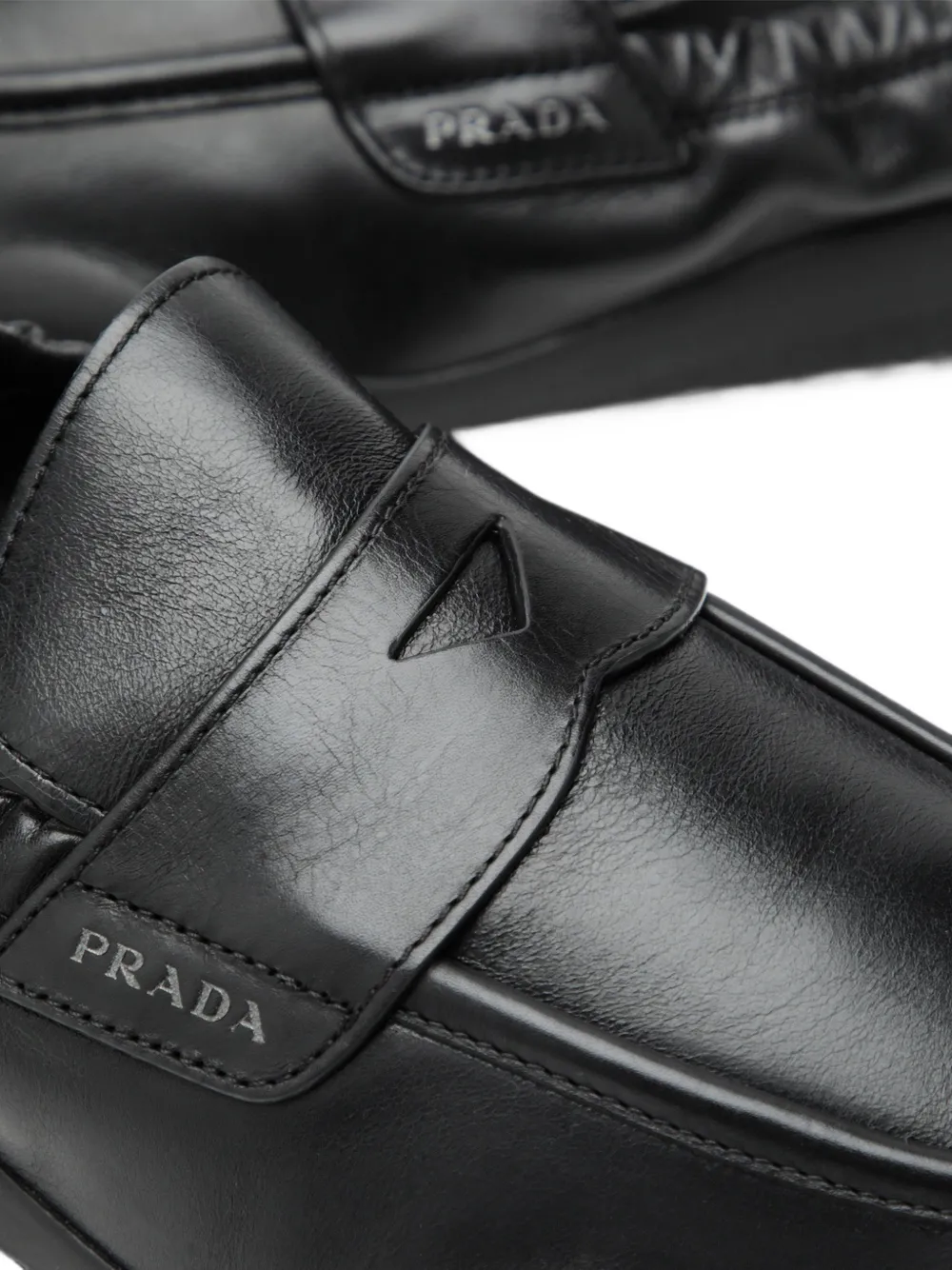 Prada Speedrock leather loafers Zwart