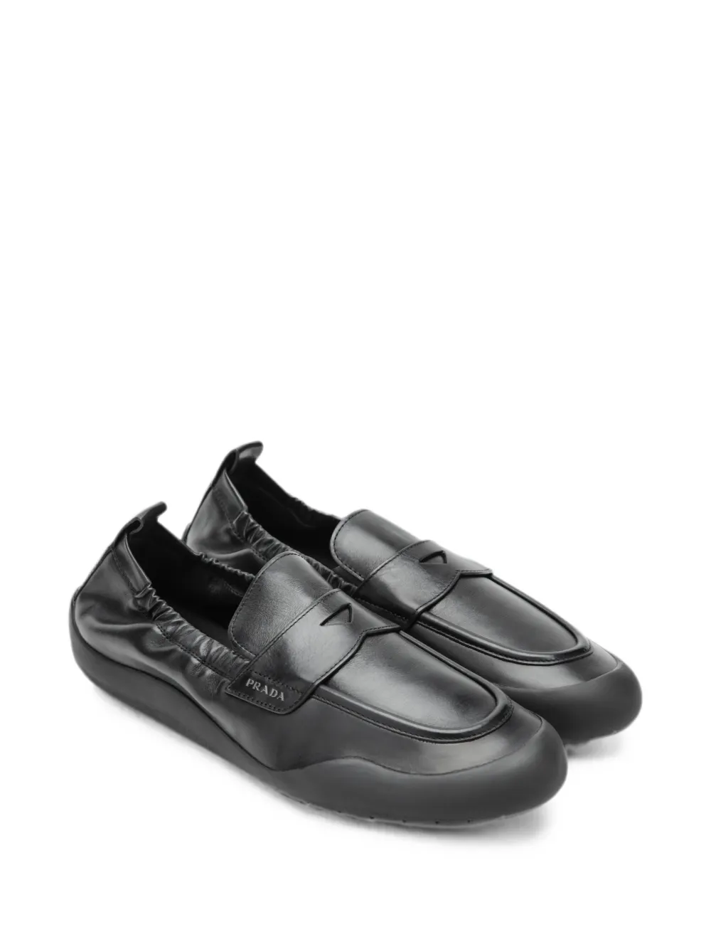 Prada Speedrock leather loafers Zwart